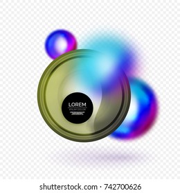 Sphere 3d vector banner, abstract background