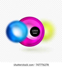Sphere 3d vector banner, abstract background