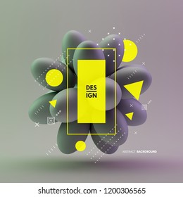 Sphere. 3d vector template. Abstract illustration. Idea concept for science, technology, web design and network.