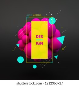 Sphere. 3d vector template. Abstract illustration. Idea concept for science, technology, web design and network.