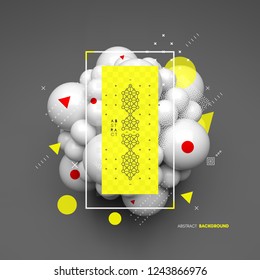 Sphere. 3d vector template. Abstract illustration. Idea concept for science, technology, web design and network.