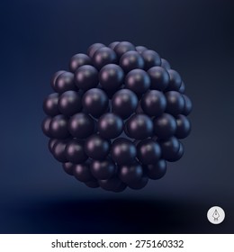 Sphere. 3d vector template. Abstract illustration.
