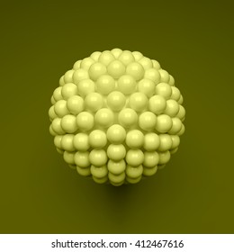 Sphere. 3d Vector Template. Abstract Illustration. 3d Abstract Spheres Composition.