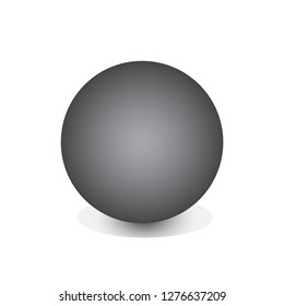 Sphere 3D view on a white background