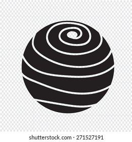 Sphere abstract lines icon