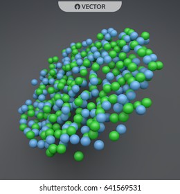Sphere. Abstract structure with particles. Technology style. Vector illustration.