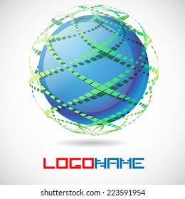 Sphere Abstract Vector Logo Design Template. Business Technology Circle Icon . New Ecology Creative Idea . 