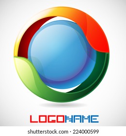 Sphere Abstract Vector Logo Design Template. Business Technology Circle Icon . New Ecology Creative Idea . 