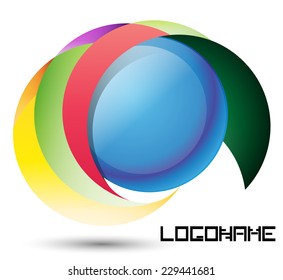 Sphere Abstract Vector Logo Design Template. Business Technology Circle Icon . New Ecology Creative Idea . 