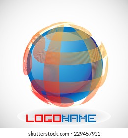 Sphere Abstract Vector Logo Design Template. Business Technology Circle Icon . New Ecology Creative Idea . 