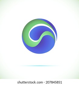 Sphere AbstTechnology circle icon. Sci-fi hitech futuristic style creative concept. 