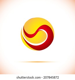 Sphere AbstTechnology circle icon. Sci-fi hitech futuristic style creative concept. 
