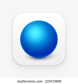 Sphere App icon. Isolated vector