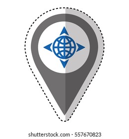 sphere with arrows isolated icon vector illustration design