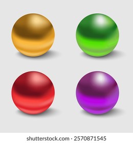 Sphere ball set gradient color for decoration