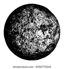 Sphere ball texture grunge circle round abstract vector illustration design element graphic shape isolated white background black rough distressed vintage