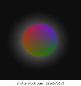 Una esfera con fondo negro