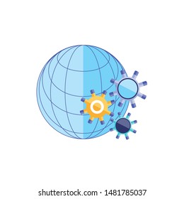 sphere browser with gear pinions