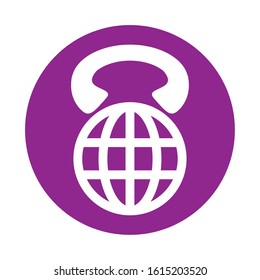 sphere browser globe with phone vector illustration design