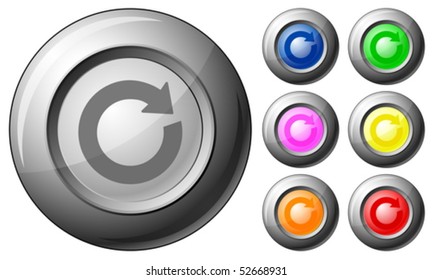 Sphere Button Reload Set On White: เวกเตอร์สต็อก (ปลอดค่าลิขสิทธิ์ ...