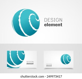 Sphere Circle abstract lines vector logo design template