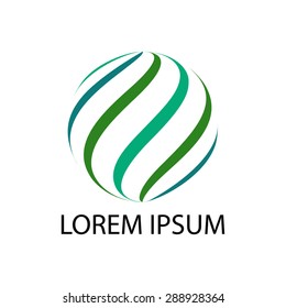 Sphere Circle abstract lines vector logo design template. Corporate Business Technology creative concept icon.