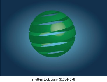 Sphere Circle abstract lines vector logo design. Corporate Business Technology creative concept icon