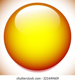 Sphere, circle buttons with blank space and glossy effect