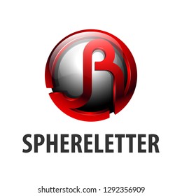 Sphere circle initial letter JR logo concept design. Symbol graphic template element vector