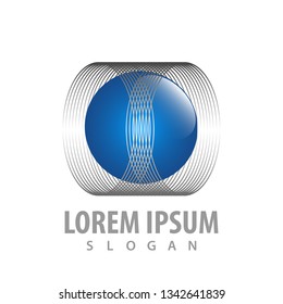 Sphere circle line concept design. Symbol graphic template element 