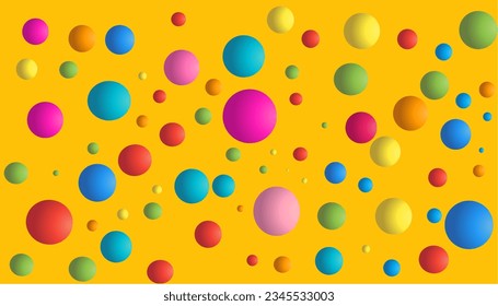 Círculo de esfera sobre fondo amarillo, ilustración vectorial 