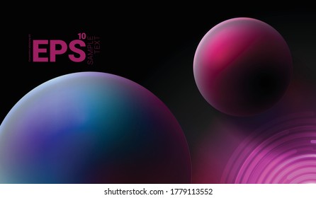 Sphere with Colorful Gradient Modern Background. Minimalist Creative Design Concept.