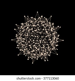 Sphere with Connected Lines and Dots. Global Digital Connections. Globe Grid. Wireframe Sphere Illustration. Abstract 3D Grid Design. Glowing Grid. 3D Technology Style. Networks - Globe Design.