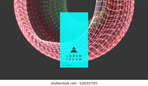 Sphere with connected lines and dots. Wireframe illustration. Abstract 3d grid design. Technology style. 