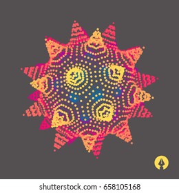 Sphere. Connection structure. Vector illustration.