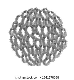 sphere consisting of ovals in different styles