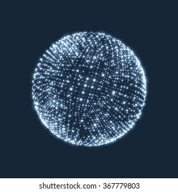 The Sphere Consisting of Points. Global Digital Connections. Abstract Globe Grid. Wireframe Sphere Illustration. Abstract 3D Grid Design. A Glowing Grid. 3D Technology Style. Networks - Globe Design.
