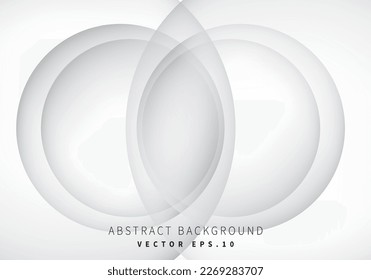 sphere with contrast oval shape gradient pearl white science theme modern art background use for advertisment poster website banner landing page product package design vector eps.
