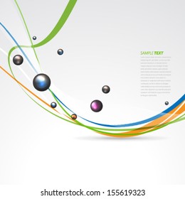 Sphere and Curve Lines Background