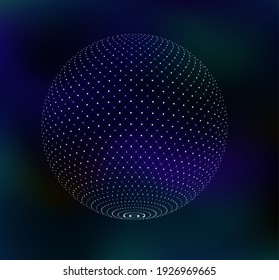  sphere in dark vector background