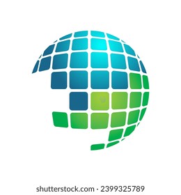 sphere data technology globe logo