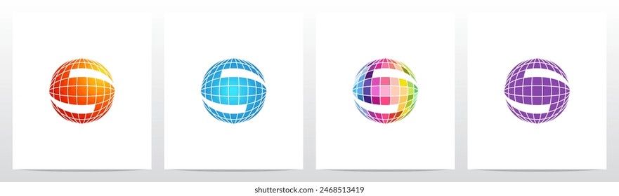  Sphere Disco Ball Letter Initial Logo Design S