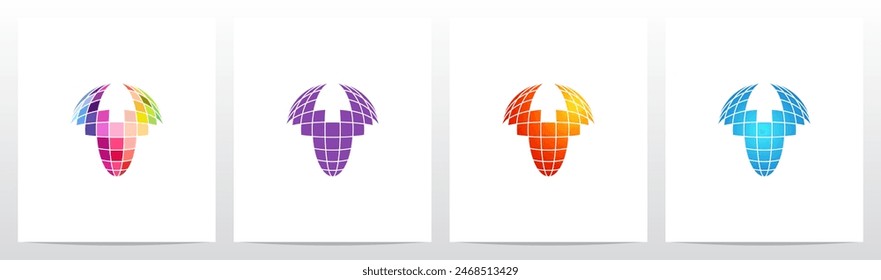  Sphere Disco Ball Letter Initial Logo Design Y