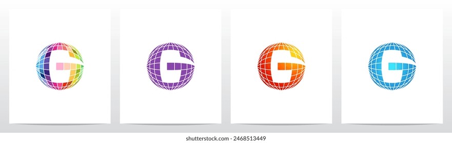  Sphere Disco Ball Letter Initial Logo Design G