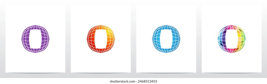 Sphere Disco Ball Letter Initial Logo Design O