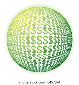 sphere from dollar symbols