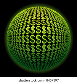 sphere from dollar symbols