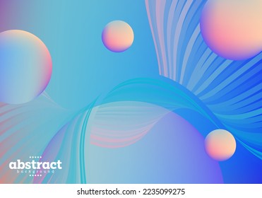 sphere with flow ribbon line striped data communigation glonalization futuristic modern art theme background for advertisment website banner brochure template product presentation vector eps.