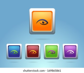 Sphere Frame Eye Vector Icons