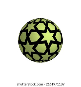 Esfera con ornamento geométrico. Ilustración vectorial.